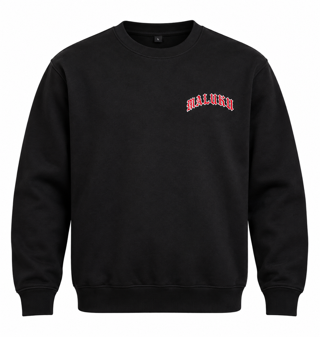 TS1951 Maluku Crewneck Sweater – Zwart
280 GSM · Regular fit · Geborduurd borstlogo